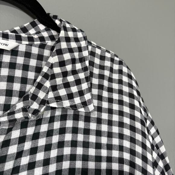 Croft & Barrow Black & White Gingham Button Up Top - Size 3X - Women's Plus Size - Picture 2 of 6